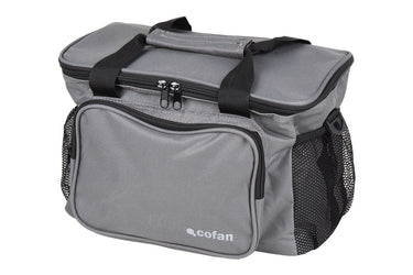 Cofan – Nevera Portátil Porta Alimentos 15 L | Bolsa Isotérmica Textil | Correa Ajustable | Color Gris Oscuro | 35 x 23 x 24 cm